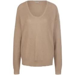 Rundhals-Pullover aus Seide und Kaschmir include beige, 46