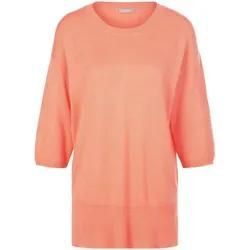 Rundhals-Pullover aus Kaschmir und Seide include orange, 44