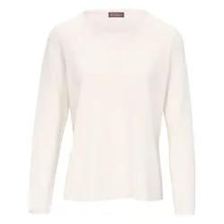 Rundhals-Pullover aus Schurwolle und Kaschmir include weiss, 40