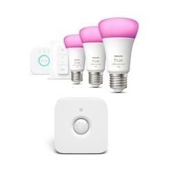 Philips Hue White & Color Ambiance E27 1100lm 3er Starter-Set + Bewegungsmelder