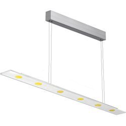 E (A bis G) LED Pendelleuchte EVOTEC "SUN LED" Lampen weiß (edelstahlfarben, weiß) LED Hängelampe, Hängeleuchte, dimmbar