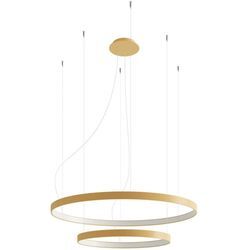 SOLLUX LIGHTING Kronleuchter "RIO", gold (golden), H: 150cm, Lampen, Verteiltes Licht, Pendelleuchte