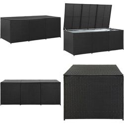 Vidaxl - Gartenbox Poly Rattan 180x90x70 cm Schwarz - Gartenbox - Gartenboxen - Home & Living - Schwarz