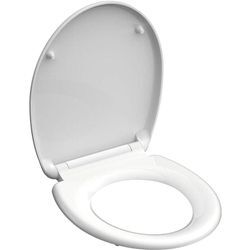 Wc Sitz white, Duroplast Toilettendeckel mit Absenkautomatik und Schnellverschluss, Klobrille, Klodeckel, Toilettensitz - Weiß