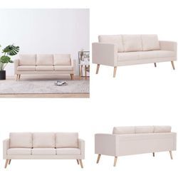 3-Sitzer-Sofa Stoff Cremeweiß - Sofa - Sofas - Home & Living - Creme