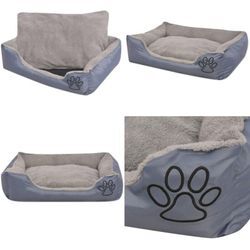 Hundebett mit gepolstertem Kissen Größe XXL Grau - Hundebett - Hundebetten - Home & Living