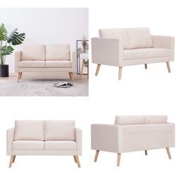 2-Sitzer-Sofa Stoff Cremeweiß - Sofa - Sofas - Home & Living - Creme