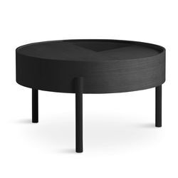 Woud - Arc Couchtisch Ø 66 cm H 38 cm, Esche schwarz lackiert