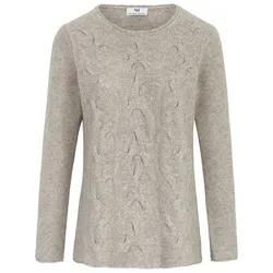 Rundhals-Pullover aus 100% Schurwolle Peter Hahn grau, 36