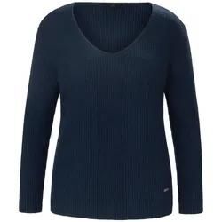 V-Pullover Emilia Lay blau, 42