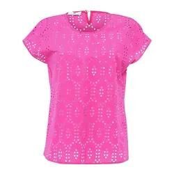 Bluse Rundhals-Ausschnitt Peter Hahn pink, 48