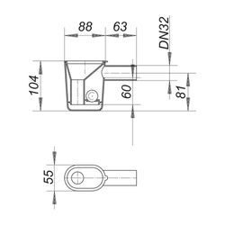 Dallmer Tropfwasser-Siphon 21 DN 32, mit Geruchsperre 030306