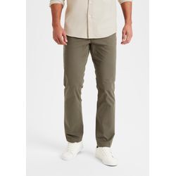 Chinohose H.I.S "regular-fit", Herren, Gr. 32, Länge 34, grün (khaki), Web, Obermaterial: 98% Baumwolle, 2% Elasthan, unifarben, casual, straight fit lang, Hosen, lange Hose, aus elastischer Baumwoll-Qualität