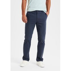 Chinohose H.I.S "regular-fit", Herren, Gr. 32, Länge 34, blau (navy), Web, Obermaterial: 98% Baumwolle, 2% Elasthan, unifarben, casual, straight fit lang, Hosen, lange Hose, aus elastischer Baumwoll-Qualität