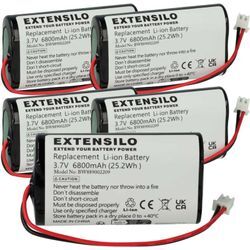 Extensilo - 5x Akku Ersatz für Sigor 4508401 für Tischlampe, Nachttischlampe (6800 mAh, 3,7 v, Li-Ion)