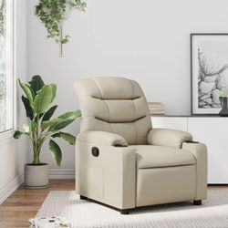 vidaXL Relaxsessel Creme Kunstleder 374134