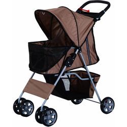 Pawhut - Hundewagen Hundebuggy Pet Hunde Buggy Stroller Jogger Anhänger Kaffeebraun