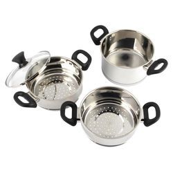 Salter® Dampfgartopf-Set, 4-tlg. Ø 18 cm