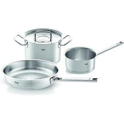 Topf-Set FISSLER "ORIGINAL-PROFI COLLECTION Edelstahl-Topfset", silber (silberfarben), Töpfe, mit breitem Schüttrand, Kaltmetallgriffen. Made in Germany