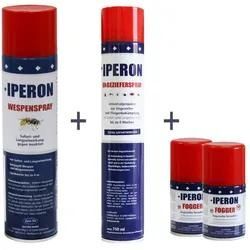 IPERON® 12 x 750 ml Ungezieferspray & 12 x 200 ml Fogger & 12 x 400 ml Wespenspray im Set + Zeckenhaken