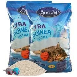 2 x 15 Liter Lyra Pet® Lyra Power® ULTRA excellent Katzenstreu + 2 Mäuse