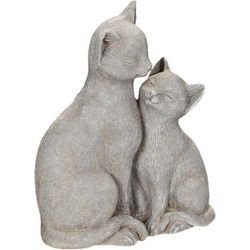 Home affaire Dekofigur Katze mit Kätzchen, Höhe 21 cm, grau