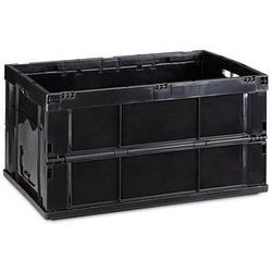 relaxdays Klappbox 60,0 l schwarz 58,5 x 40,0 x 31,5 cm