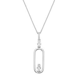 Kette mit Anhänger GIORGIO MARTELLO MILANO "Anhänger mit Zirkonia, Silber 925", silber, Halsketten, Damen, 45cm, Silber 925 (Sterlingsilber)