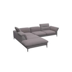 Ecksofa FLEXLUX "Salino, Funktionssofa mit Ottomane, Relaxsofa, Ecksofa", braun (latte), B:287cm H:88cm T:239cm, 100% Polyester, Sofas, Sofa mit Arm- und Kopfteil-Verstellungen, Kaltschaum & Stahl-Wellen