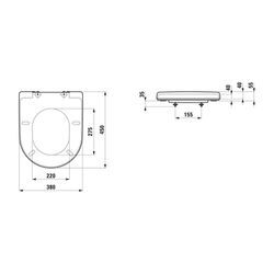 Laufen WC-Sitz mit abnehmbaren Deckel Pro Modell H896950 ohne Absenkautomatik, Weiß H8969503000001