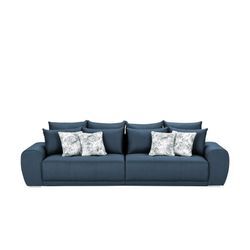 Höffner Big Sofa Emma ¦ blau ¦ Maße (cm): B: 306 H: 83 T: 115