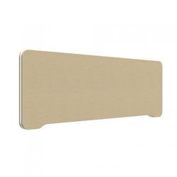 Lintex Tischtrennwand Edge, Farbe Catfish YA300 - Beige, Größe B80 x H40 cm, Leistenfarbe Weiß