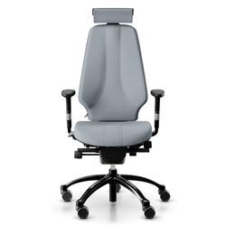 Ergonomischer Bürostuhl RH Logic 400 Komfort, Stoff Light Grey (Select SC60139), Nackenstütze Ja, Armstütze Ja, Fußkreuz Schwarz