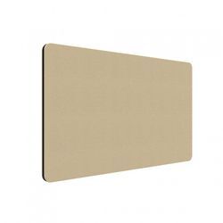 Lintex Tischtrennwand Edge, Farbe Catfish YA300 - Beige, Größe B80 x H70 cm, Leistenfarbe Schwarz