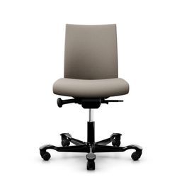 Ergonomischer Bürostuhl Håg Creed 6002, Fußkreuz Schwarz, Stoffe Gabriel Select 60129 - Beige, Armstütze Nein