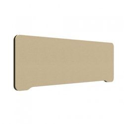 Lintex Tischtrennwand Edge, Farbe Catfish YA300 - Beige, Größe B80 x H40 cm, Leistenfarbe Schwarz