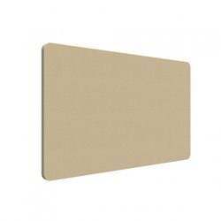 Lintex Tischtrennwand Edge, Farbe Catfish YA300 - Beige, Größe B80 x H70 cm, Leistenfarbe Grau