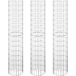 Vidaxl - Gabionen-Hochbeete 3 Stk. Rund Verzinkter Stahl Ø30x150 cm