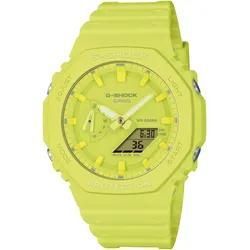 Chronograph CASIO G-SHOCK, gelb, Armbanduhren, Damen, Quarzuhr, Armbanduhr, Damen, Herren, digital, bis 20 bar wasserdicht