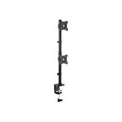 StarTech.com Vertical Desk Mount Dual Monitor Arm - For Monitors 13" to 27" - Adjustable - Desk Clamp / Grommet-Hole Mount - Dual VESA Monitors - Black (ARMDUALV) - Befestigungskit - für 2 Monitore - Schwarz