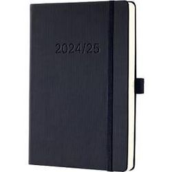 Sigel Wochennotiz-Kalender Conceptum 2024/2025, A5, Hardcover, 256 Seiten, mit Stifteschlaufe & Gummibandverschluss, B 148 x T 23 x H 213 mm, schwarz