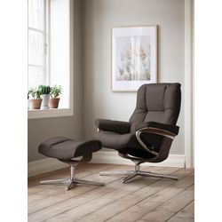 Relaxsessel STRESSLESS "Mayfair", braun (braun batick), Sessel, Leder BATICK, Cross Base Wenge, Relaxfunktion-Drehfunktion-Plus™System-Gleitsystem-BalanceAdapt™, B/H/T: 92cm x 103cm x 79cm, Leder BATICK: BATICK ist ein leicht korrigiertes, durchgefärbtes und genarbtes Möbelleder, bei dem die meisten Unebenheiten und Spuren in der Regel entfernt wurden. mit Cross Base, Größe S, M & L, Holzakzent We