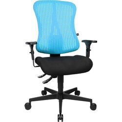 Bürostuhl TOPSTAR "Sitness 90", schwarz (schwarz, blau), Stühle, Sitzfläche: 100% Polyester