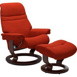 Relaxsessel STRESSLESS "Sunrise", rot (rust q2 faron), B:79cm H:103cm T:73cm, Leder BATICK: BATICK ist ein leicht korrigiertes, durchgefärbtes und genarbtes Möbelleder, bei dem die meisten Unebenheiten und Spuren in der Regel entfernt wurden., Leder PALOMA: PALOMA ist ein durchgefärbtes Semianilin-Möbelleder mit natürlicher Narbung., ROHLEDER Stoff Q2 FARON: Ein fester zuverlässiger Bouclu00e9 mit