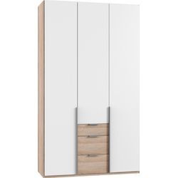 Kleiderschrank WIMEX "New York", weiß (struktureichefarben hell, front weiß), B:135cm H:236cm T:58cm, Schränke, wahlweise 208 oder 236cm hoch