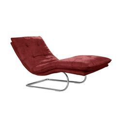 Relaxliege W.SCHILLIG "daily dreams", rot (marsala s37), B:75cm H:91cm T:170cm, Stoff S37 (100% Polyester), Sofas, in Waffelkissen-Optik, wahlweise mit Motor, Freischwingergestell