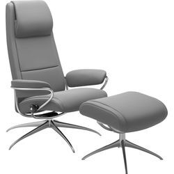 Relaxsessel STRESSLESS "Paris", grau (wild dove batick), B:80cm H:110cm T:74cm, Leder BATICK: BATICK ist ein leicht korrigiertes, durchgefärbtes und genarbtes Möbelleder, bei dem die meisten Unebenheiten und Spuren in der Regel entfernt wurden., Leder PALOMA: PALOMA ist ein durchgefärbtes Semianilin-Möbelleder mit natürlicher Narbung. ROHLEDER Stoff Q2 FARON: Ein fester zuverlässiger Bouclu00e9 mi