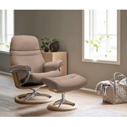 Relaxsessel STRESSLESS "Sunrise", beige (beige q2 faron), B:83cm H:105cm T:74cm, Leder BATICK: BATICK ist ein leicht korrigiertes, durchgefärbtes und genarbtes Möbelleder, bei dem die meisten Unebenheiten und Spuren in der Regel entfernt wurden., Leder PALOMA: PALOMA ist ein durchgefärbtes Semianilin-Möbelleder mit natürlicher Narbung., ROHLEDER Stoff Q2 FARON: Ein fester zuverlässiger Bouclu00e9 