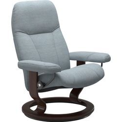 Relaxsessel STRESSLESS "Consul", blau (light blau jasmine), B:85cm H:100cm T:77cm, Leder BATICK: BATICK ist ein leicht korrigiertes, durchgefärbtes und genarbtes Möbelleder, bei dem die meisten Unebenheiten und Spuren in der Regel entfernt wurden., Leder PALOMA: PALOMA ist ein durchgefärbtes Semianilin-Möbelleder mit natürlicher Narbung., ROHLEDER Stoff Q2 FARON: Ein fester zuverlässiger Bouclu00e