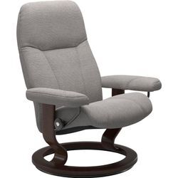 Relaxsessel STRESSLESS "Consul", grau (grau jasmine), B:85cm H:100cm T:77cm, Leder BATICK: BATICK ist ein leicht korrigiertes, durchgefärbtes und genarbtes Möbelleder, bei dem die meisten Unebenheiten und Spuren in der Regel entfernt wurden., Leder PALOMA: PALOMA ist ein durchgefärbtes Semianilin-Möbelleder mit natürlicher Narbung., ROHLEDER Stoff Q2 FARON: Ein fester zuverlässiger Bouclu00e9 mit 